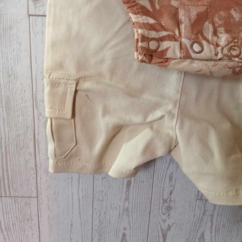Little Lad Tropical Button Up Short Set Boys Size 0-3 Months NWT